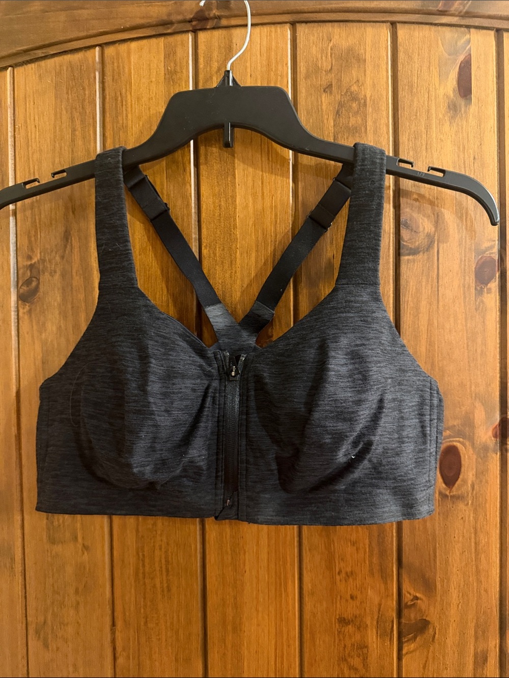 Victoria's Secret Charcoal Gray Front-Zip High-Support Sports Bra - never worn